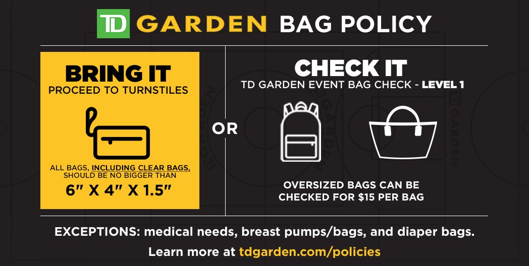 image of TD Garden Bag Policy